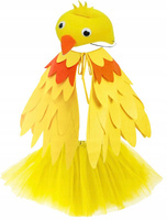 STRÓJ KURCZAK KACZKA CZAPKA SKRZYDŁA FILCOWE SPÓDNICZKA TUTU Z PODSZEWKĄ