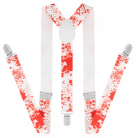 SZELKI BIAŁE Z PLAMAMI KREW HALLOWEEN ZOMBIE