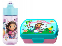ZESTAW BIDON + ŚNIADANIÓWKA KOCI DOMEK GABI BEZ BPA 430ml GABBY DOLLHOUSE