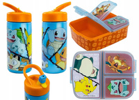 ZESTAW BIDON + ŚNIADANIÓWKA POKEMON Z PRZEGRODAMI PIKACHU DO SZKOŁY