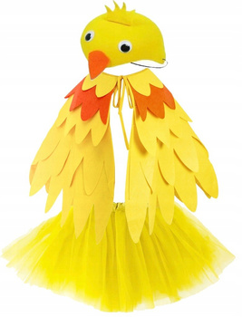 STRÓJ KURCZAK KACZKA CZAPKA SKRZYDŁA FILCOWE SPÓDNICZKA TUTU Z PODSZEWKĄ