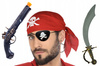 KOSTIUM PIRATA PIRATKI OPASKA KOLCZYK BANDANA PISTOLET SZABLA
