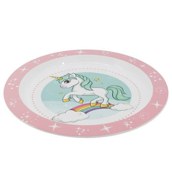 TALERZ JEDNOROŻEC UNICORN DZIECIĘCY NIETŁUKĄCY