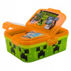 Śniadaniówka MINECRAFT 4 - KOMOROWA lunchbox dla dziecka do szkoły XL
