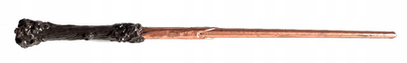 RÓŻDŻKA 44cm PELERYNA 80cm KAPELUSZ OKULARY STRÓJ CZARODZIEJ MAGIK