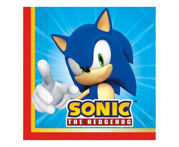 SERWETKI PAPIEROWE SONIC URODZINOWE 20szt ORYGINAŁ