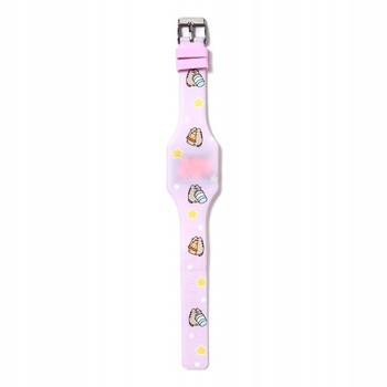 KOT PUSHEEN SILIKONOWY ZEGAREK CYFROWY FIOLETOWY FOODIE