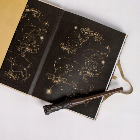 ZESTAW PREZENTOWY HARRY POTTER NOTES DŁUGOPIS RÓŻDŻKA MAPA HUNCWOTÓW