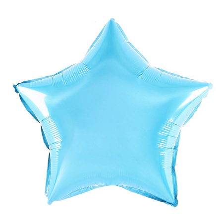 BALON FOLIOWY GWIAZDA JASNONIEBIESKI 9 cali 3szt