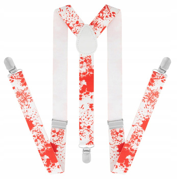 SZELKI BIAŁE Z PLAMAMI KREW HALLOWEEN ZOMBIE