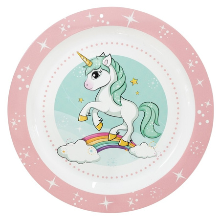TALERZ JEDNOROŻEC UNICORN DZIECIĘCY NIETŁUKĄCY