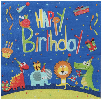 SERWETKI PAPIEROWE ZWIERZĄTKA ZOO SAFARI 20szt 33x33cm