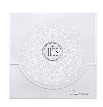 ZAPROSZENIA NA KOMUNIĘ KOMUNIJNE PERŁOWE 10szt Z KOPERTĄ