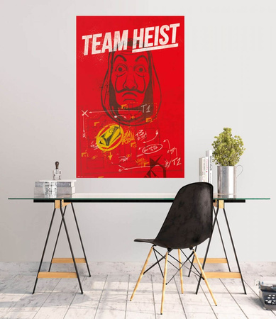 PLAKAT DOM Z PAPIERU LA CASA DE PAPEL TEAM HEIST 61x91,5cm