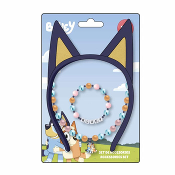 OPASKA PIESEK BLUEY Z USZKAMI + BIŻUERIA ORYGINALNA