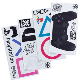 PLAYSTATION NAKLEJKI NA ŚCIANE MATOWE XL 21szt (4 ARKUSZE 23x44cm)