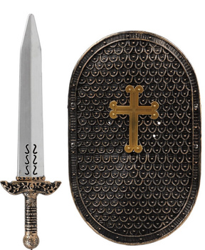 ZESTAW MIECZ + TARCZA GLADIATOR RYCERZ