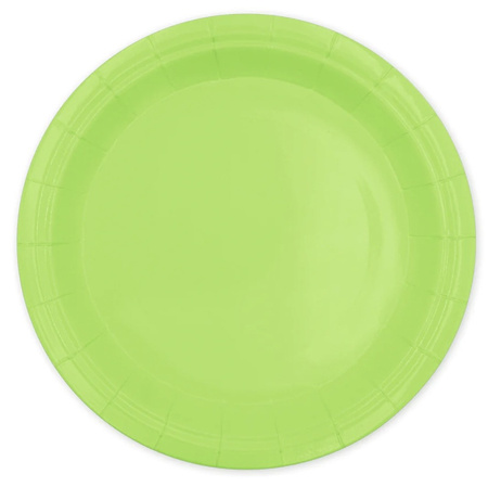 TALERZYKI PAPIEROWE URODZINOWE 6szt 18cm ZIELONE