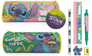 PIÓRNIK LILO I STITCH SZKOLNY TUBA + ZESTAW PRZYBORÓW STICZ