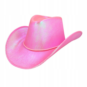 KAPELUSZ KOWBOJSKI RÓŻOWY PERŁOWY KOWBOJKA RODEO TEXAS