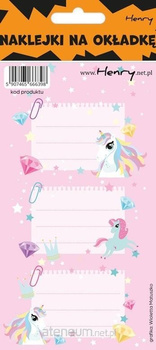 NAKLEJKI NA ZESZYT JEDNOROŻEC UNICORN 12szt NALEPKI