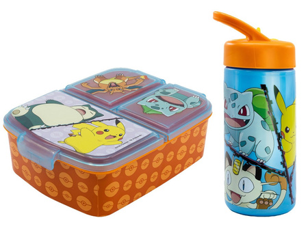 POKEMON MAŁY BIDON + ŚNIADANIÓWKA Z PRZEGRODAMI