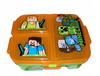 ŚNIADANIÓWKA LUNCHBOX Z PRZEGRODAMI MINECRAFT + BIDON DO SZKOŁY DLA DZIECKA