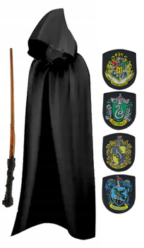 STRÓJ RÓŻDŻKA 44cm PELERYNA 80cm + NASZYWKA DOMU HARRY POTTER 1SZT