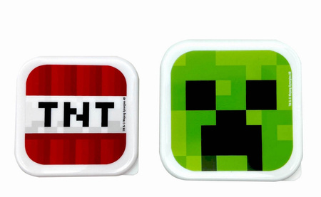 2x POJEMNIK MINECRAFT MINI ŚNIADANIÓWKA CREEPER I TNT