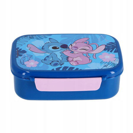 Śniadaniówka z przegrodami + bidon STITCH – zestaw do szkoły butelka lilo