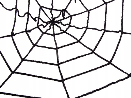 PAJĘCZYNA CZARNA 90x90cm DO WYSTROJU NA HALLOWEEN OZDOBA