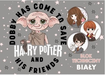 BLOK TECHNICZNY BIAŁY A4/10K HARRY POTTER ZGREDEK