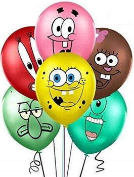 BALONY SPONGEBOB POSTACI ZESTAW BALONÓW 6szt