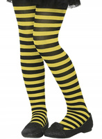 RAJSTOPY DZIECIĘCE PSZCZÓŁKA W PASKI ŻÓŁTO CZARNE PSZCZOŁA 8-12 lat