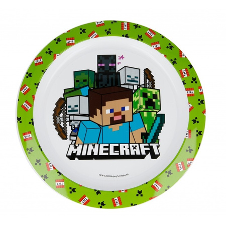 TALERZ MINECRAFT DZIECIĘCY STEVE CREEPER ZOMBIE ENDERMAN