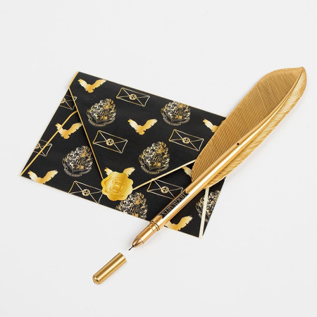 ZESTAW PAPETERII HARRY POTTER DO PISANIA LISTÓW KOPERTY NAKLEJKI DŁUGOPIS