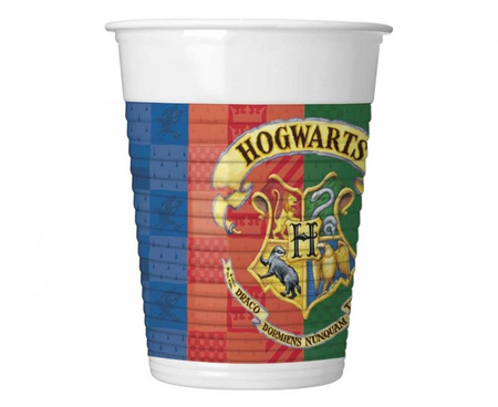 KUBECZKI HARRY POTTER PLASTIKOWE URODZINOWE 8szt