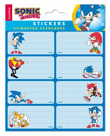 OFICJALNE NAKLEJKI NA ZESZYT SONIC THE HEDGEHOG