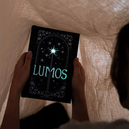 NOTES HARRY POTTER LUMOS ŚWIECĄCY Z DŁUGOPISEM RÓŻDŻKĄ ORYGINALNY