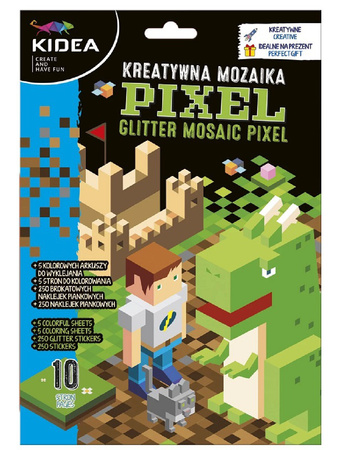 KREATYWNA MOZAIKA PIXEL GAME PIKSELE 5 ARKUSZY KIDEA