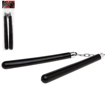 NUNCHAKU CZARNE PLASTIKOWE DO STROJU NINJA NUNCZAKO