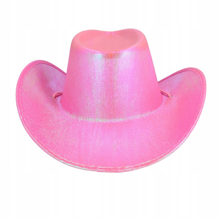 KAPELUSZ KOWBOJSKI RÓŻOWY PERŁOWY KOWBOJKA RODEO TEXAS