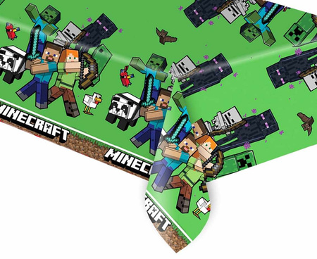 OBRUS FOLIOWY MINECRAFT 120x180 CM PLASTIKOWY ORYGINAŁ