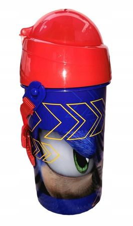 BIDON SONIC Z RURKĄ PRZYKRYWKĄ I PASKIEM DO SZKOŁY ORYGINALNY