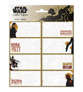 NAKLEJKI NA ZESZYT KSIĘGA BOBY FETTA NALEPKI STAR WARS