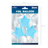 BALON FOLIOWY GWIAZDA JASNONIEBIESKI 9 cali 3szt