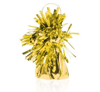 CIĘŻAREK OBCIĄZNIK DO BALONÓW URODZINOWY ZŁOTY