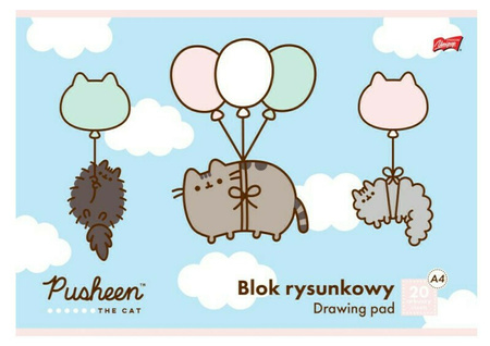 BLOK RYSUNKOWY BIAŁY A4/20K KOT PUSHEEN
