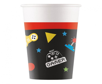 KUBECZKI GAMER PARTY URODZINY GRACZA 8szt 200ml