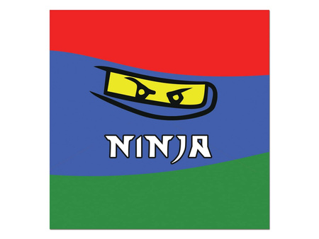 SERWETKI URODZINOWE NINJA 33CM 20SZT